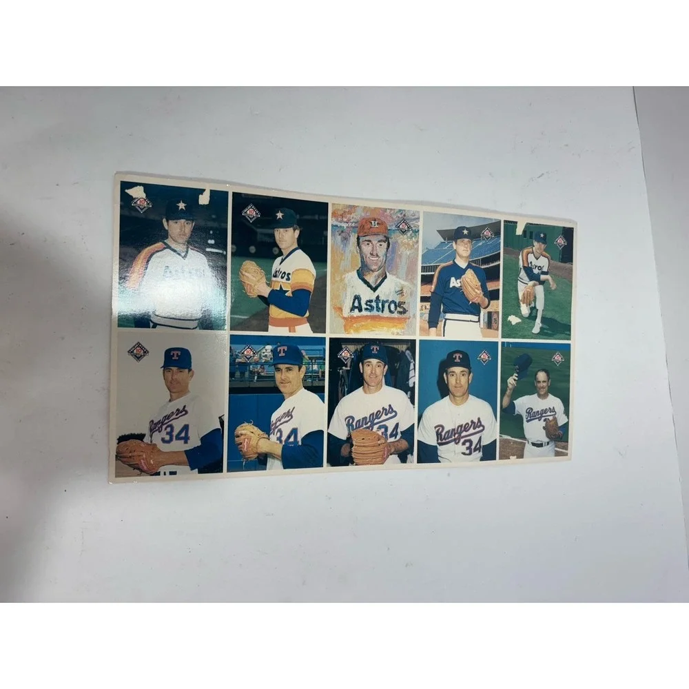 Nolan Ryan 1993 Mothers‎ Cookies Uncut Sheet Of 10 Cards